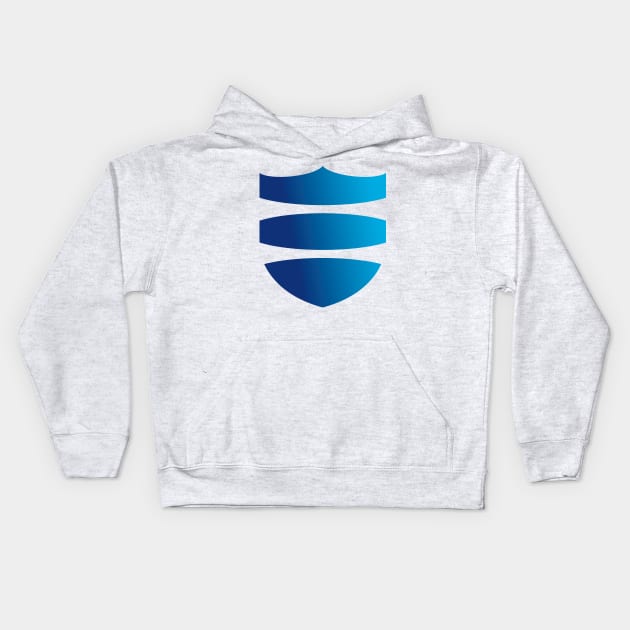 Shield Blue Kids Hoodie by GeeTee